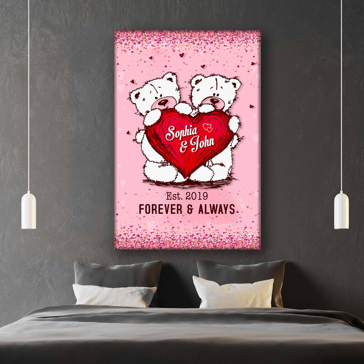 Customized Forever And Always Couples Wall Art