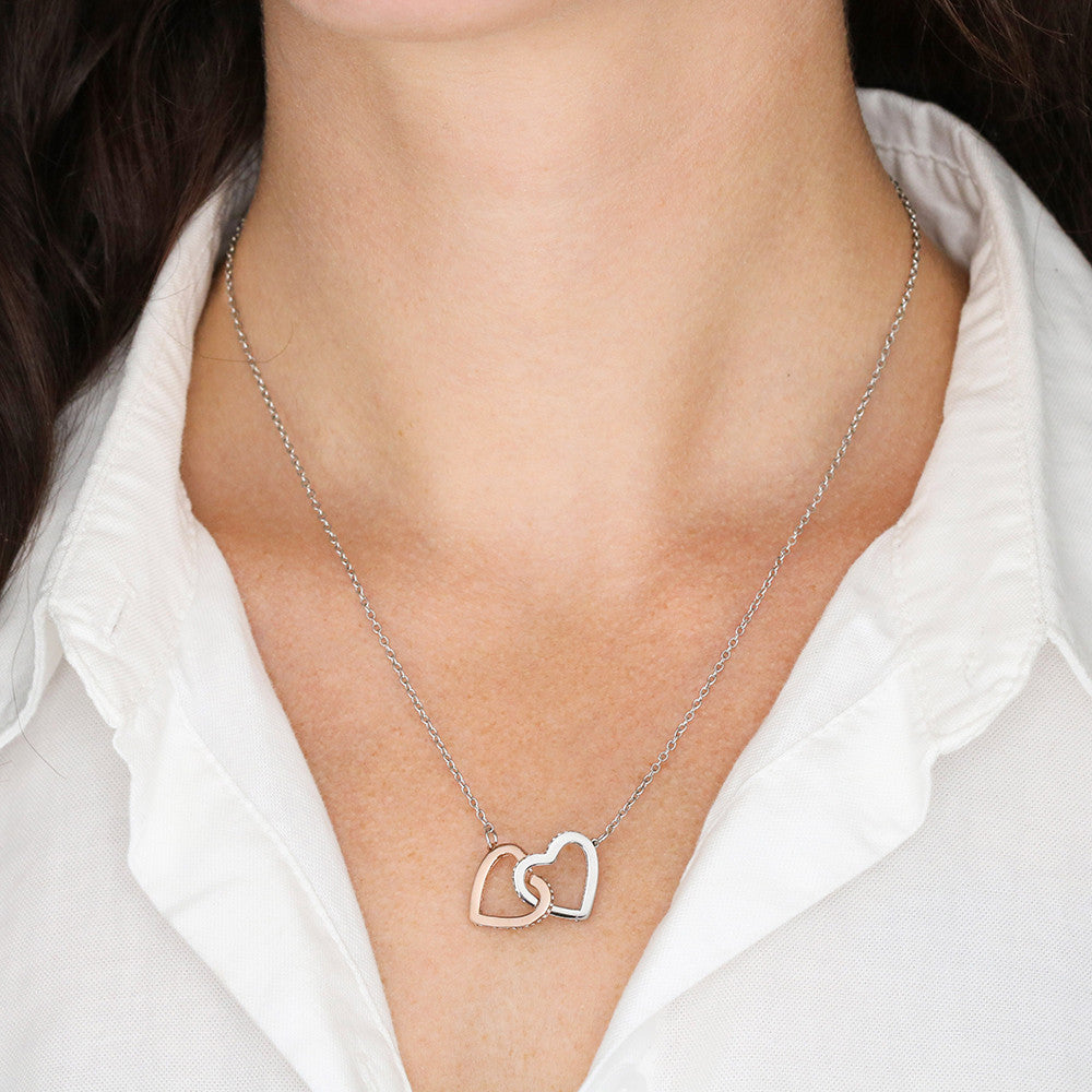 To My Soulmate Interlocking Heart Necklace Gift For Her Birthday Anniversary Gift For Wife