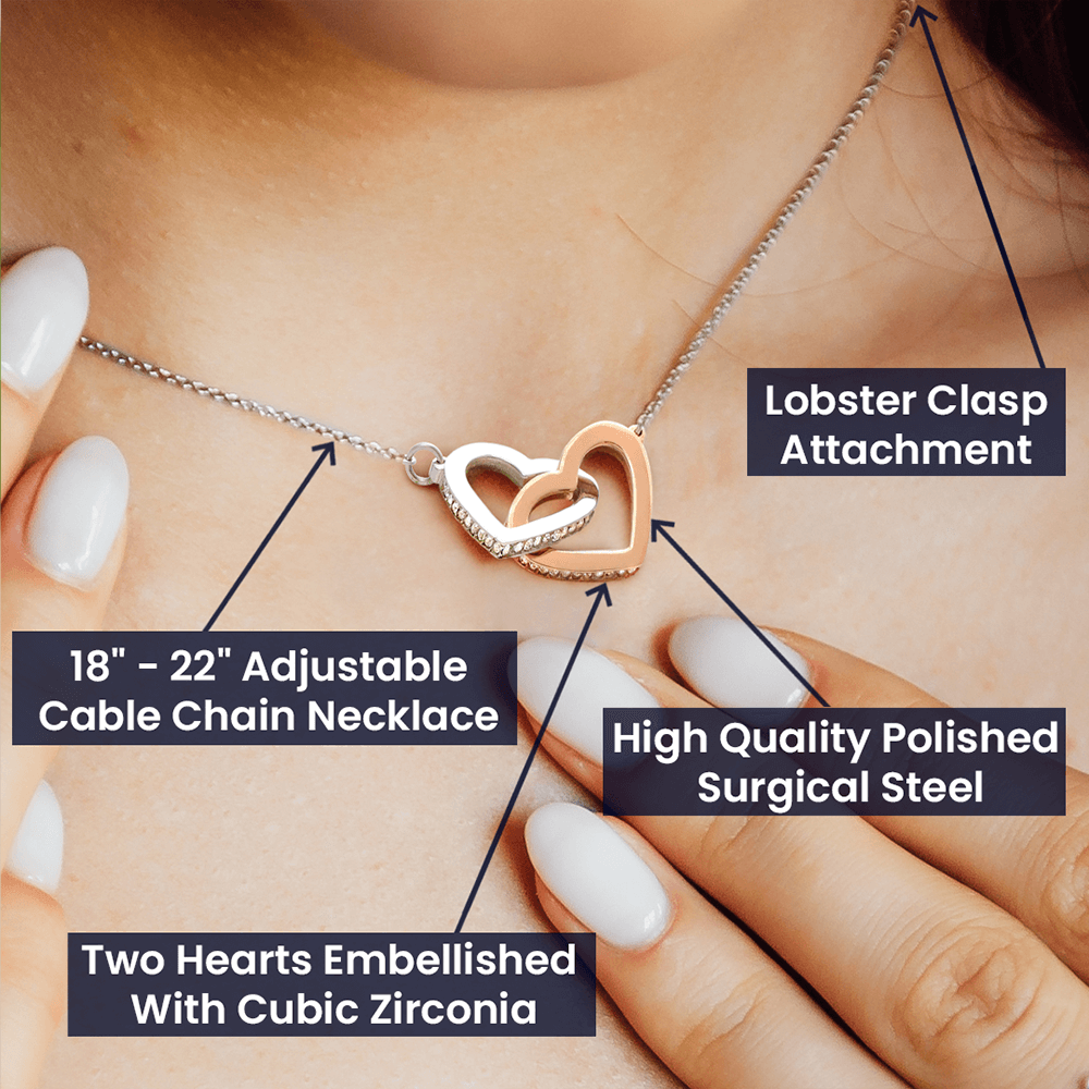 To My Soulmate I Love You Beyond Measure Interlocking Heart Necklace Gift For Her Birthday Anniversary Gift For Wife