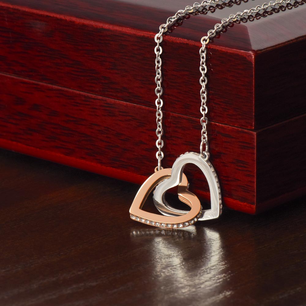 To My Soulmate Interlocking Heart Necklace Gift For Her Birthday Anniversary Gift For Wife