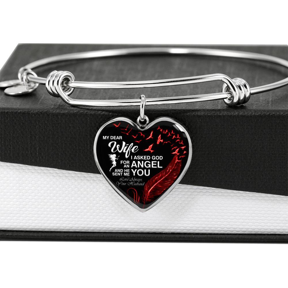 Valentine Bangle For My Angel Wife  **With Transparency**