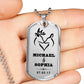 Personalized Couple Name & Date Military Necklace