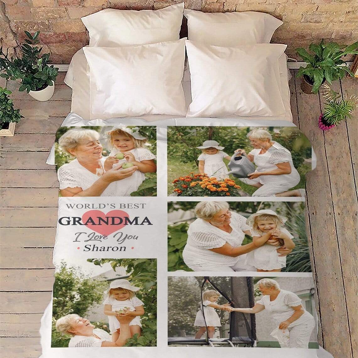 Customized Blanket World's Best Grandparents Customized Photo Blanket