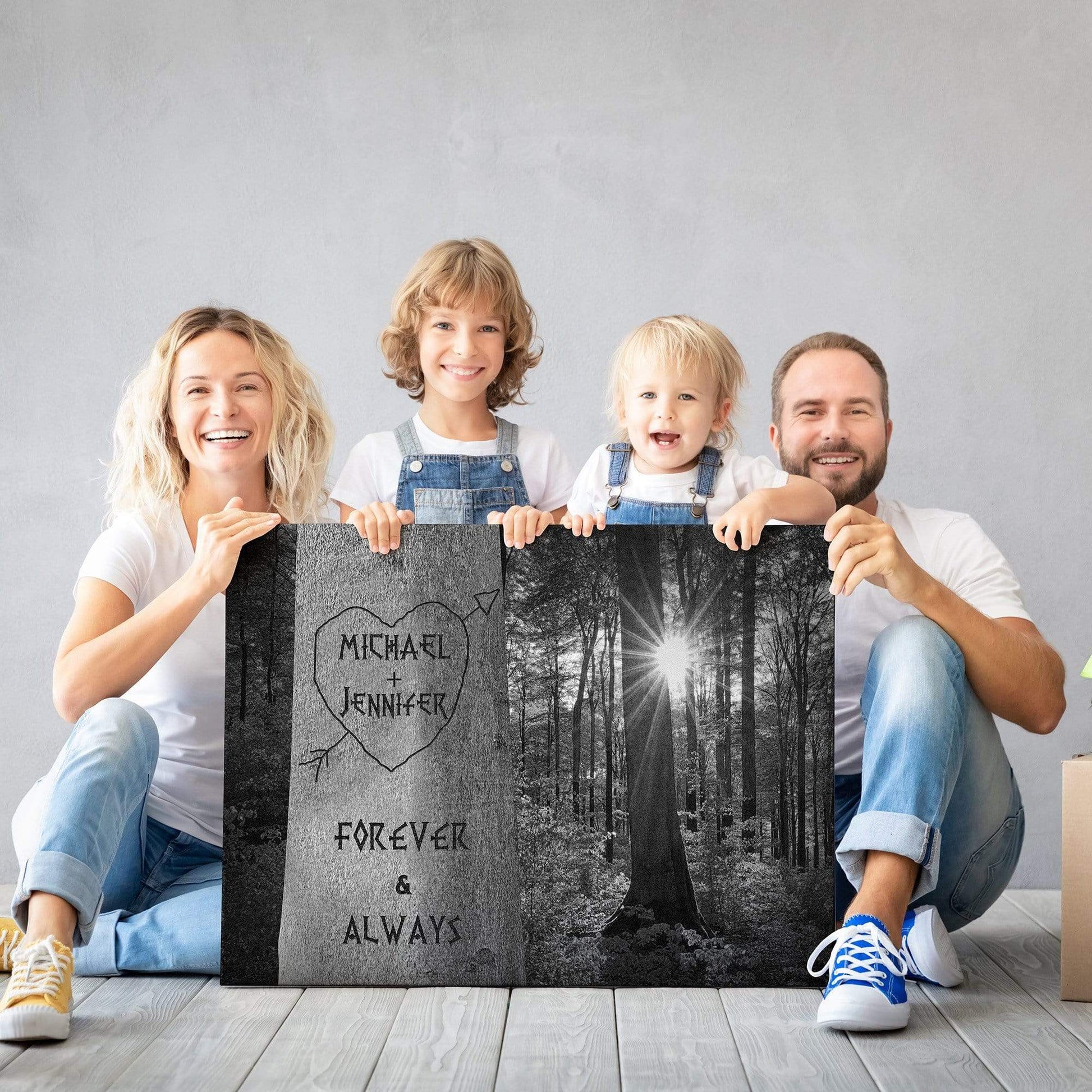 Customized Canvas Family Tree Black And White Customized Canvas With Multi Names