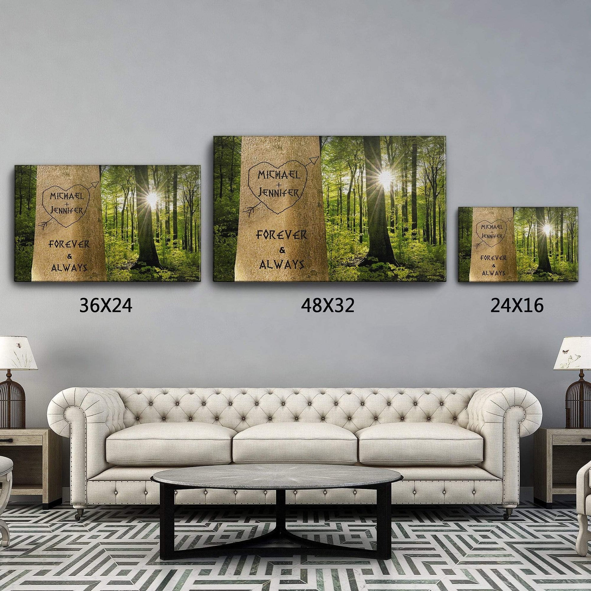 Customized Canvas Family Tree Color Customized Canvas With Multi Names