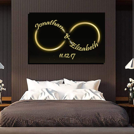 Custom Golden Infinity Love Canvas