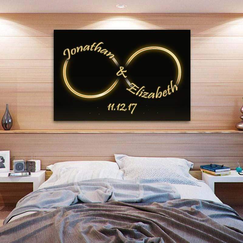 Custom Golden Infinity Love Canvas