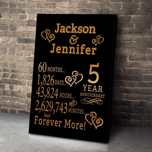 Infinity Canvas Customized Anniversary Couple Canvas