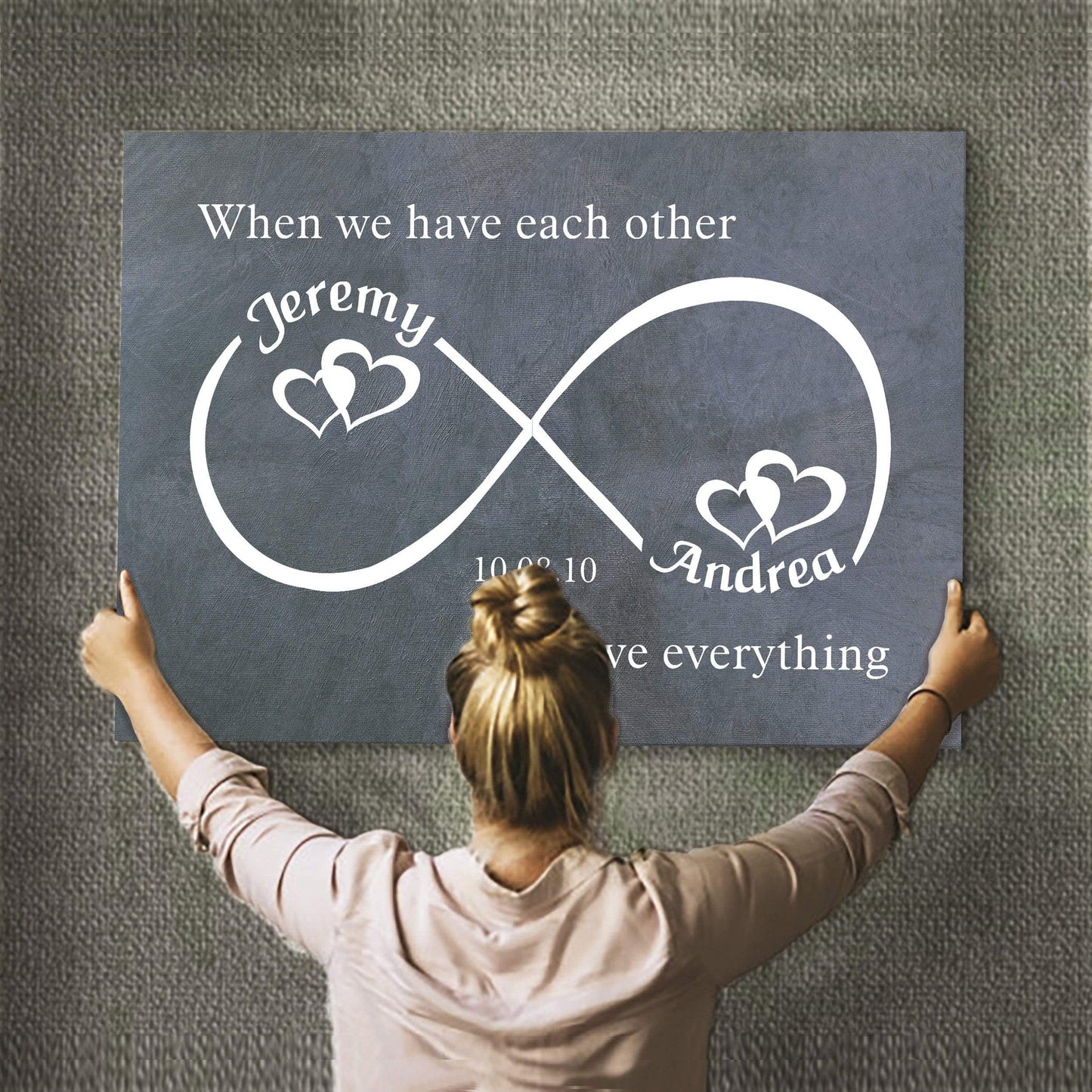 Each Other Infinity Personalized Premium Wall Art