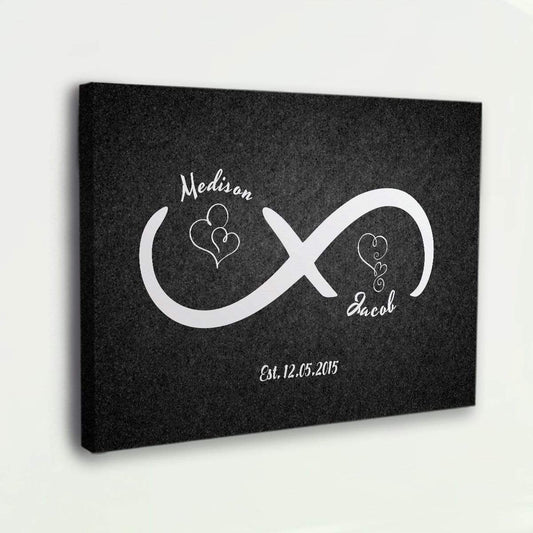 Personalized Infinity Love Wall Art