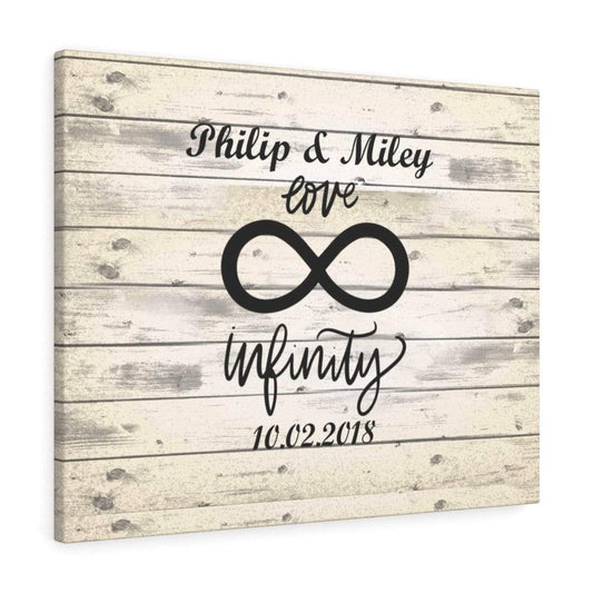 Personalized Infinity Love Wall Canvas - Perfect Gift For Your Partner - Free Shipping Today!