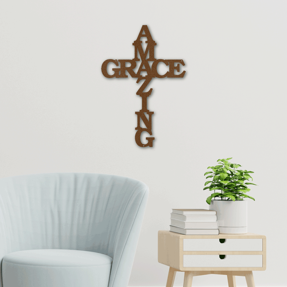 Jewelry Copper / 24 Amazing Grace Cross - Steel Sign