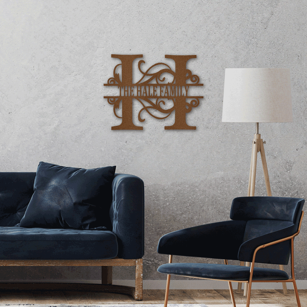 Jewelry Copper / 24 Customized Family Name Steel Sign