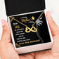 "Dear Wife So Excited To Meet Our Little Person" Necklace With Message Card