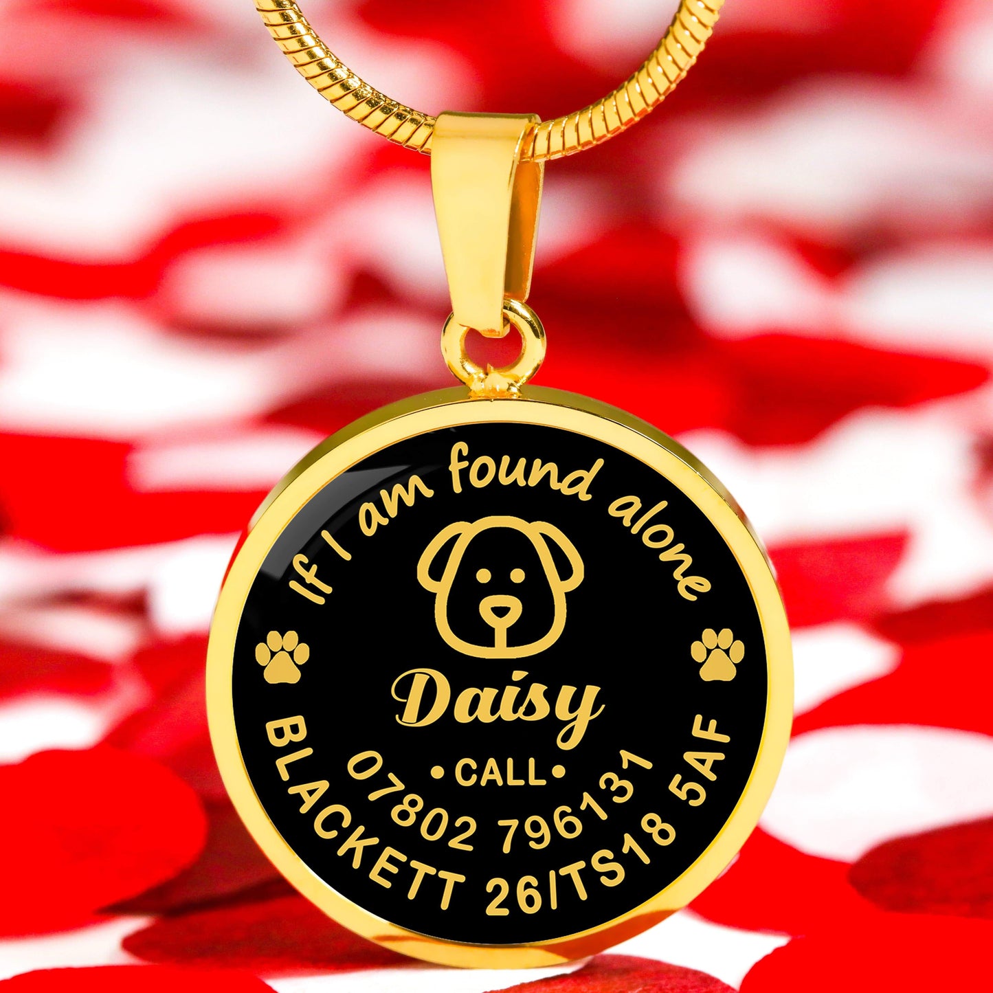 Dog Pendant If I Am Alone Call