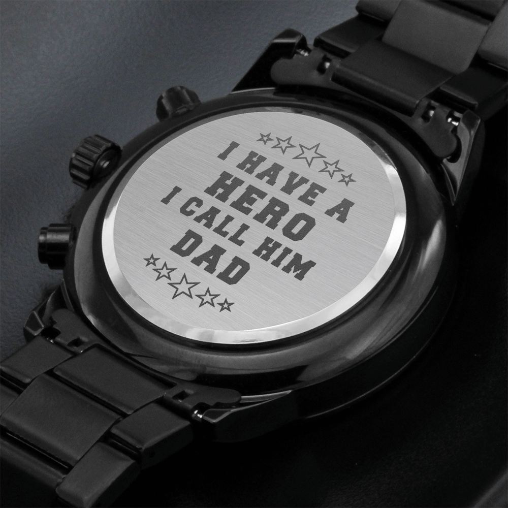 Jewelry Engraved Chronograph Watch, Father's Day Gift For Dad, Birthday Gift For Him, From Daughter/Son