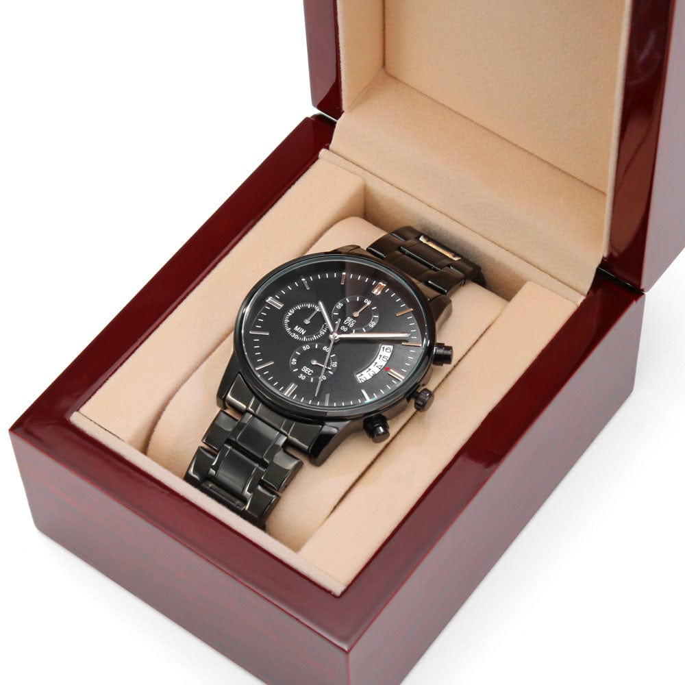 Jewelry Engraved Chronograph Watch, Father's Day Gift For Dad, Birthday Gift For Him, From Daughter/Son