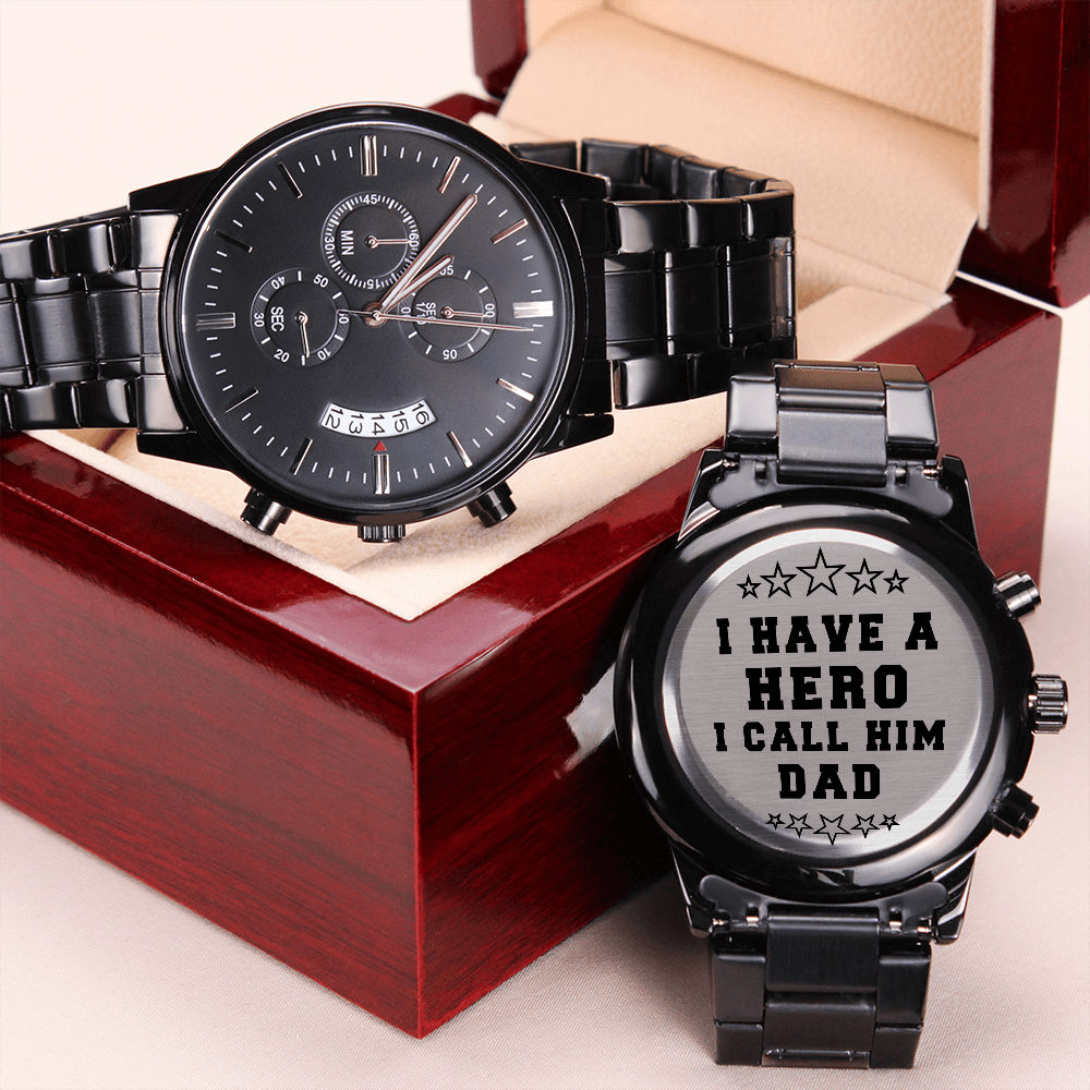 Jewelry Engraved Chronograph Watch, Father's Day Gift For Dad, Birthday Gift For Him, From Daughter/Son