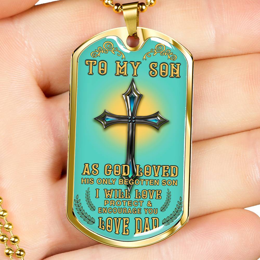 I Will Love Protect & Encourage You Love Dad Necklace