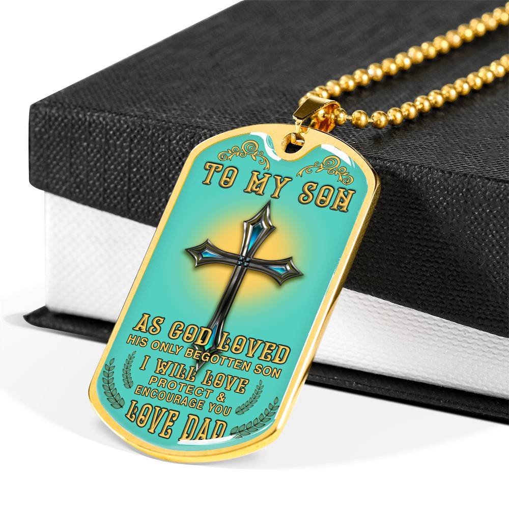 I Will Love Protect & Encourage You Love Dad Necklace