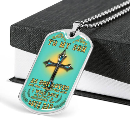 I Will Love Protect & Encourage You Love Dad Necklace