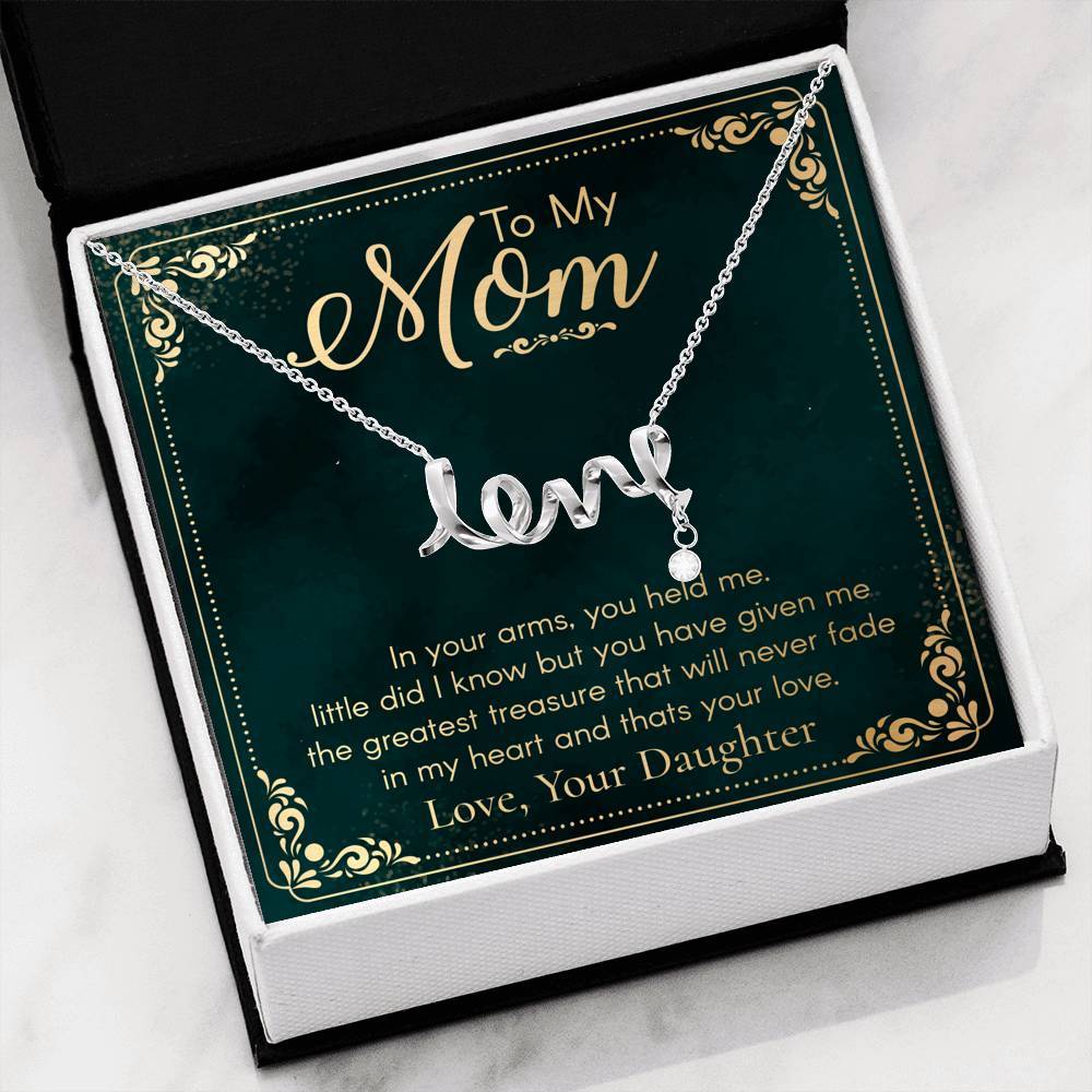 My Mom Wonderful Gift Of God- Message Card Necklace