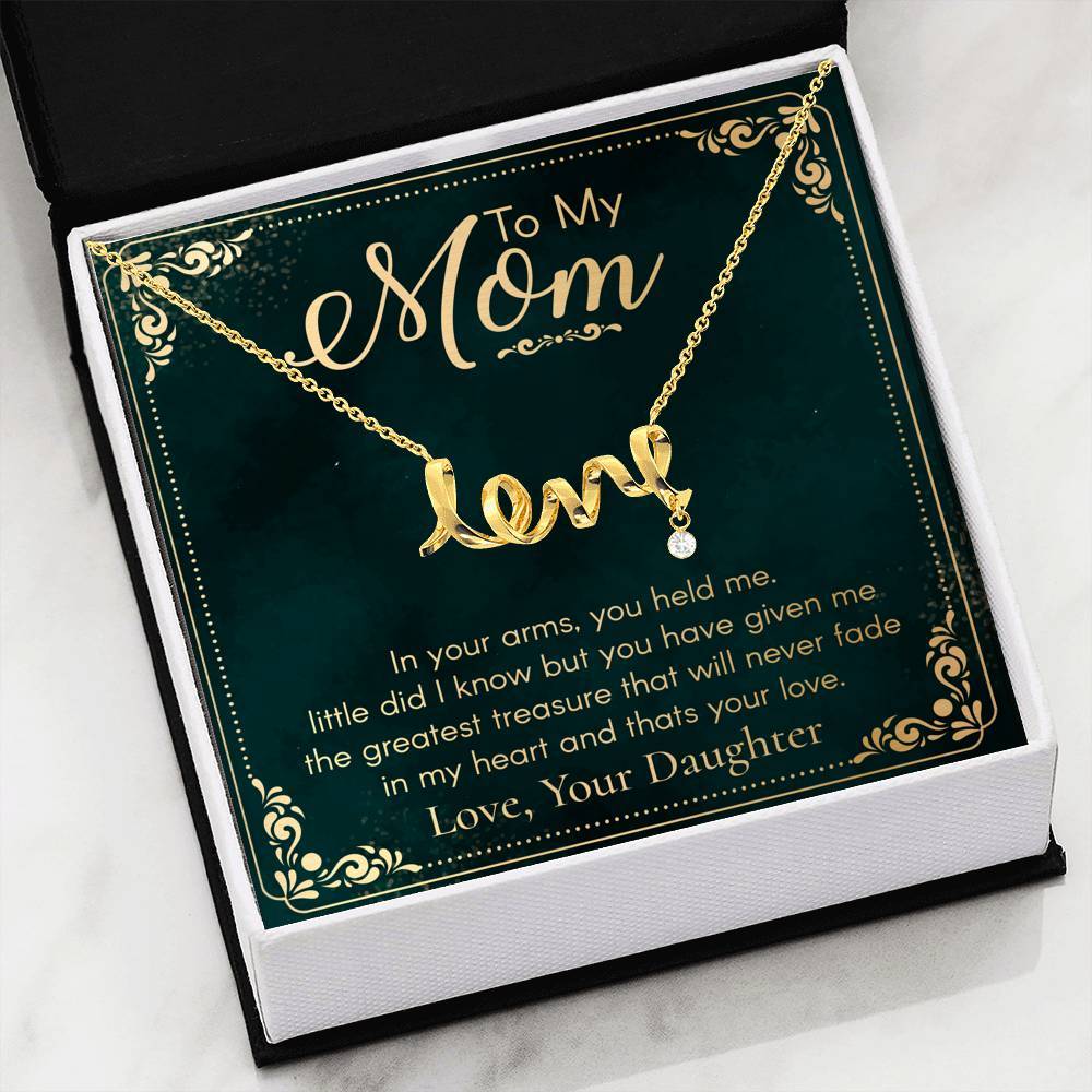 My Mom Wonderful Gift Of God- Message Card Necklace