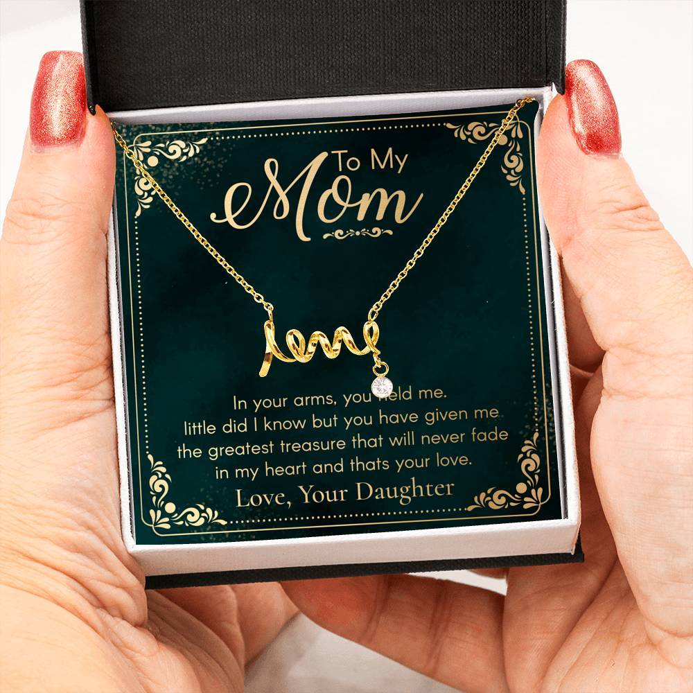 My Mom Wonderful Gift Of God- Message Card Necklace