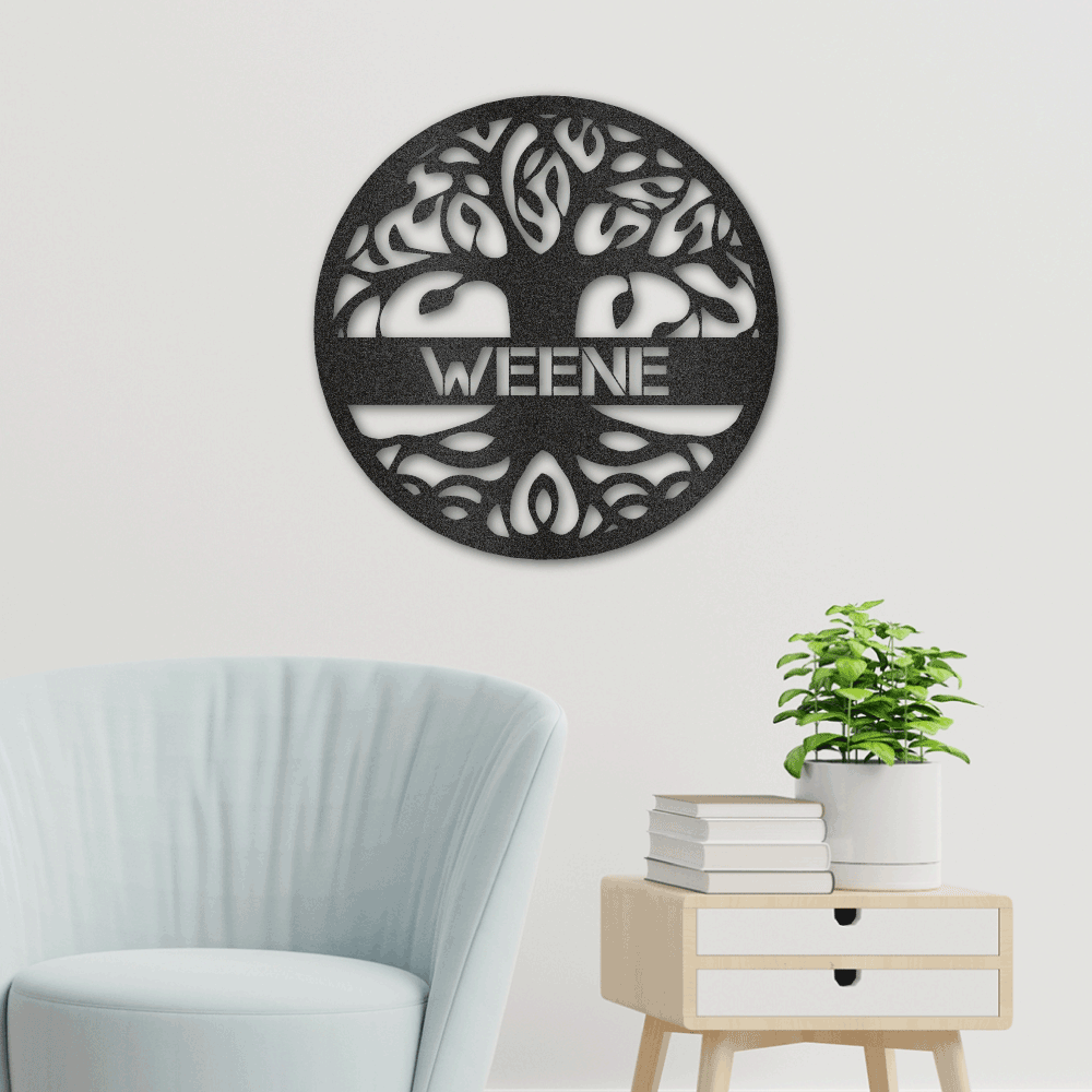 Jewelry Black / 18 Personalized Tree Of Life - Steel Sign