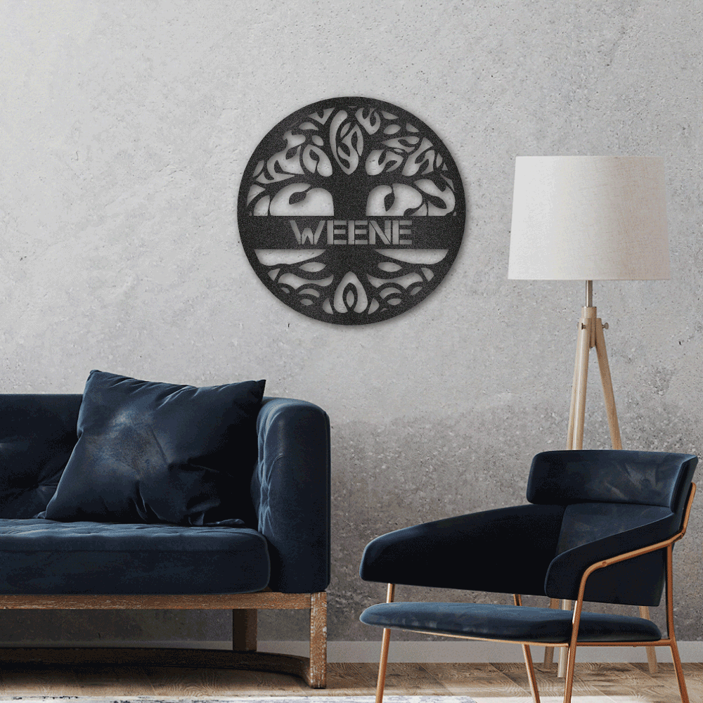 Jewelry Black / 24 Personalized Tree Of Life - Steel Sign