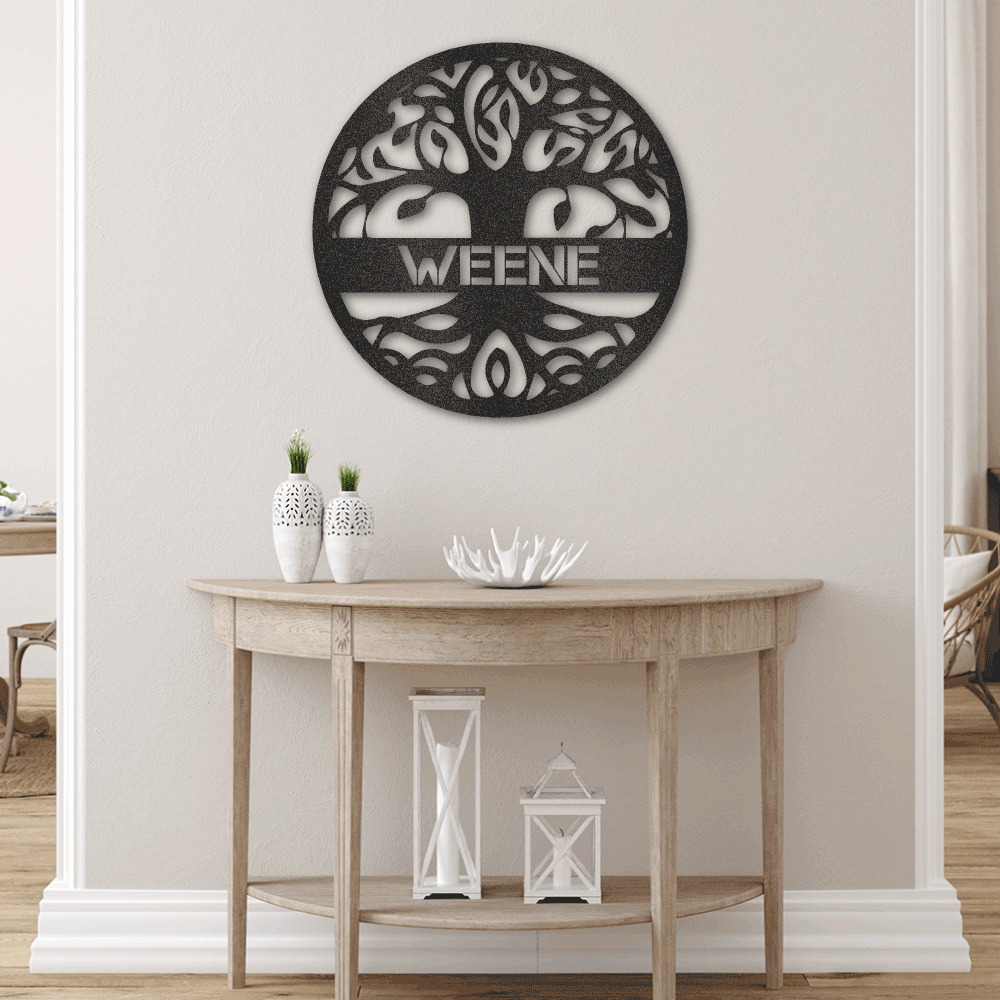 Jewelry Black / 30 Personalized Tree Of Life - Steel Sign
