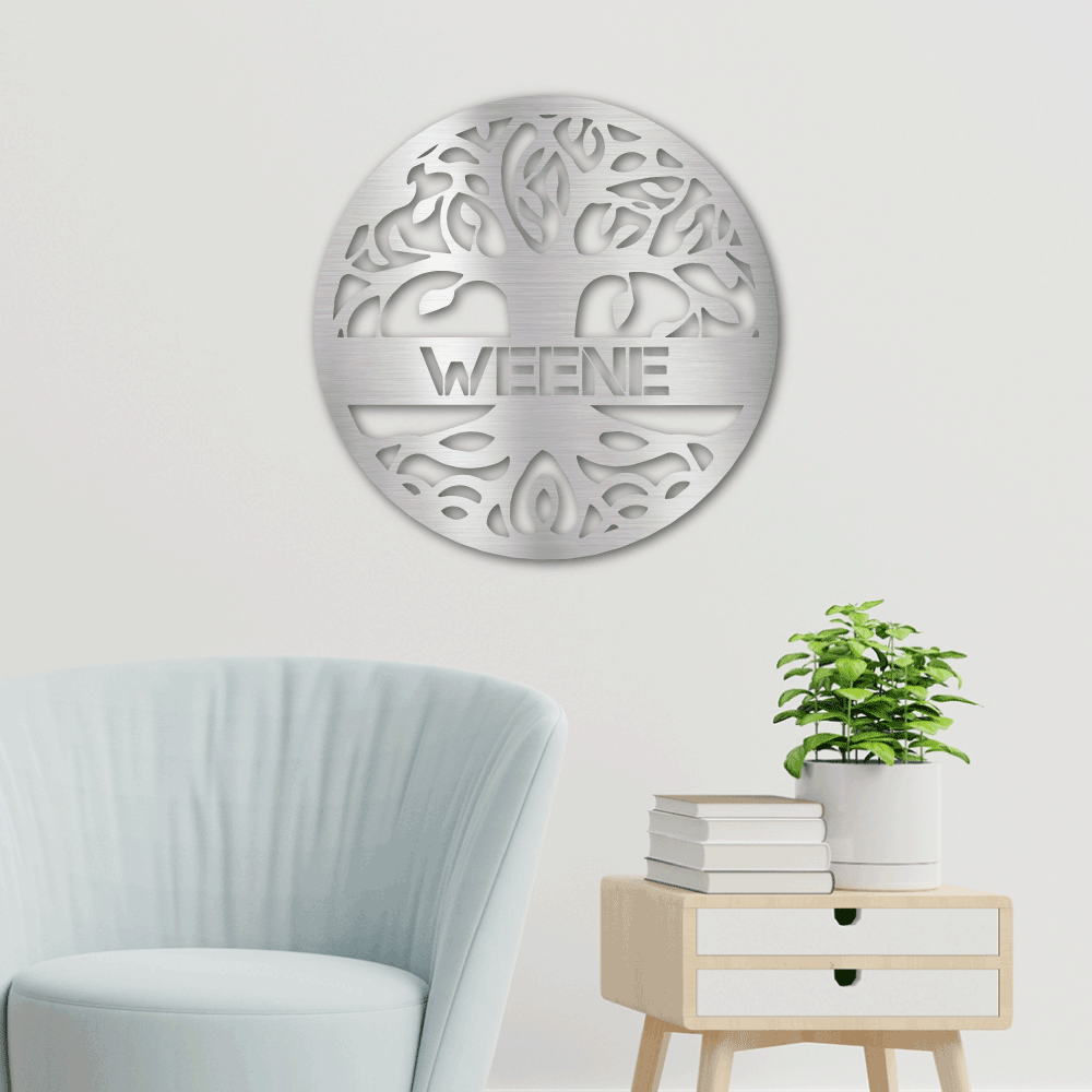 Jewelry Silver / 18 Personalized Tree Of Life - Steel Sign