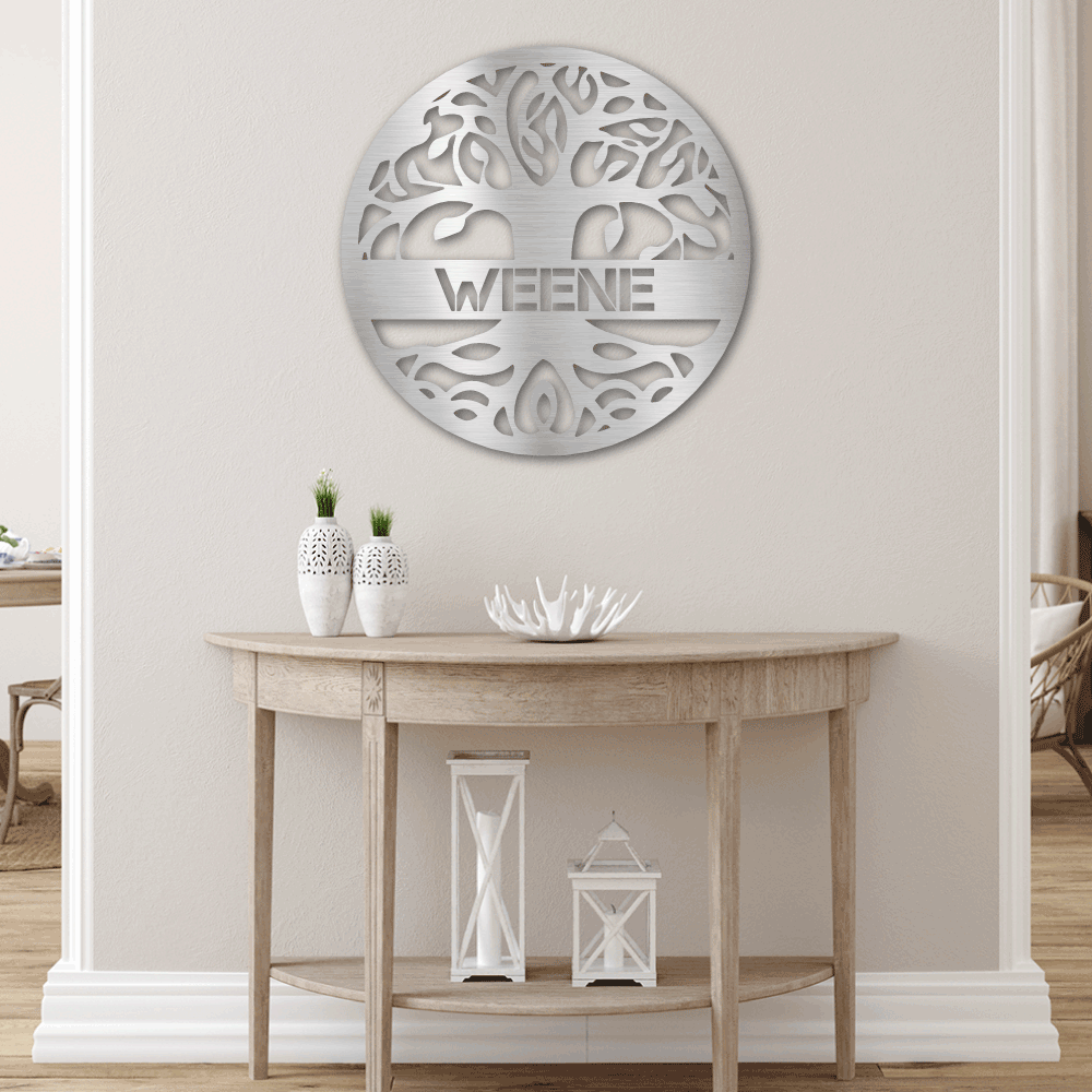Jewelry Silver / 30 Personalized Tree Of Life - Steel Sign