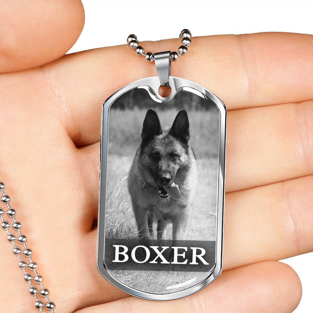 Pet Name And Image Necklace For Pet Lover