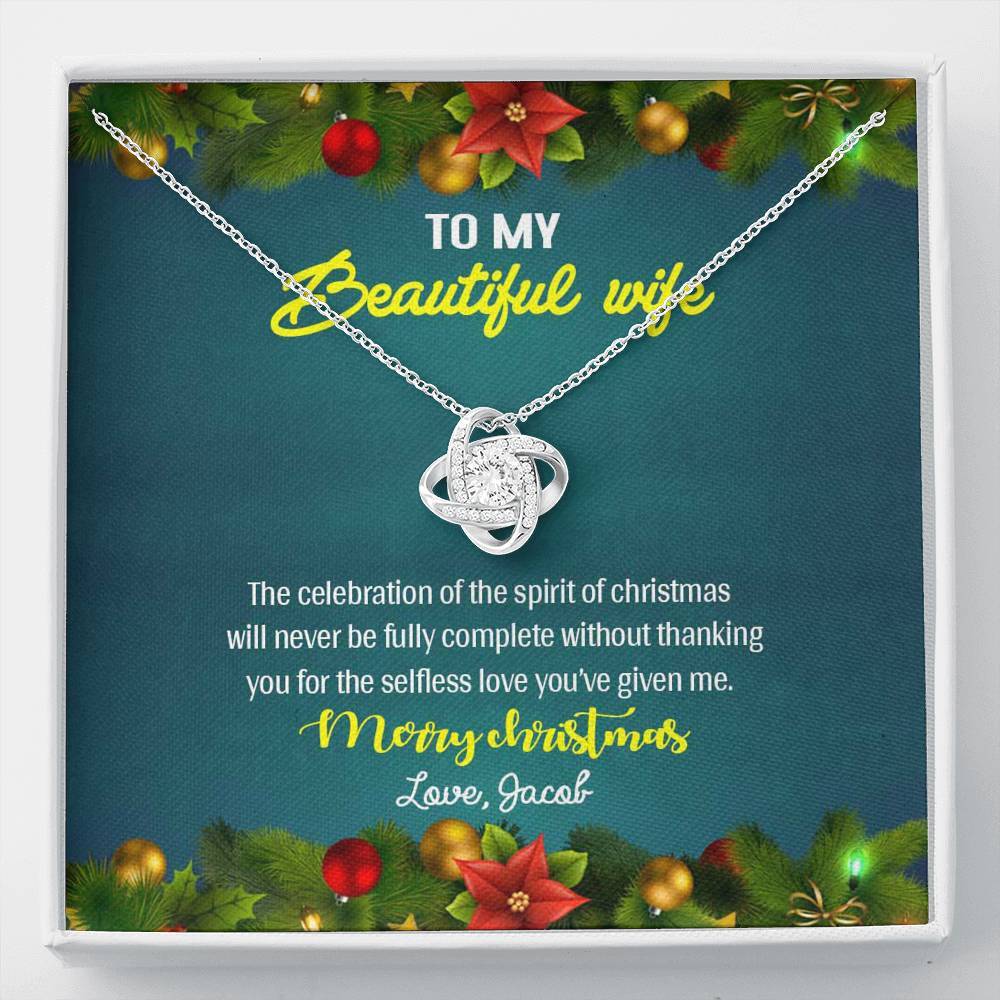 Jewelry "To My Beautiful Wife" Customized Pendant For Christmas