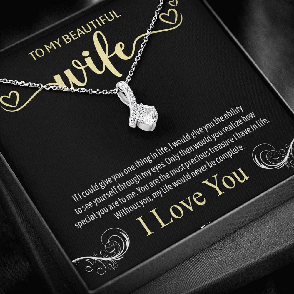 Jewelry To My Beautiful Wife I Love You Alluring Beauty Necklace