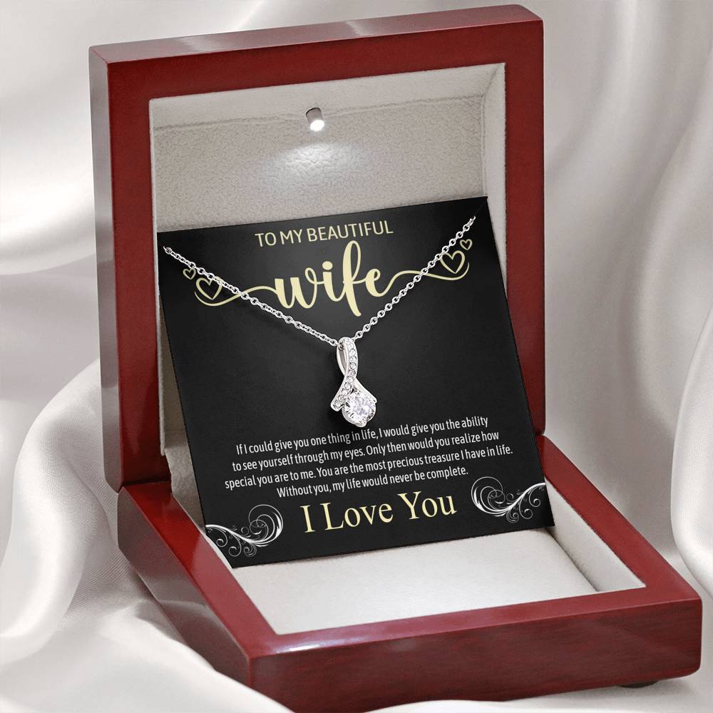 Jewelry To My Beautiful Wife I Love You Alluring Beauty Necklace
