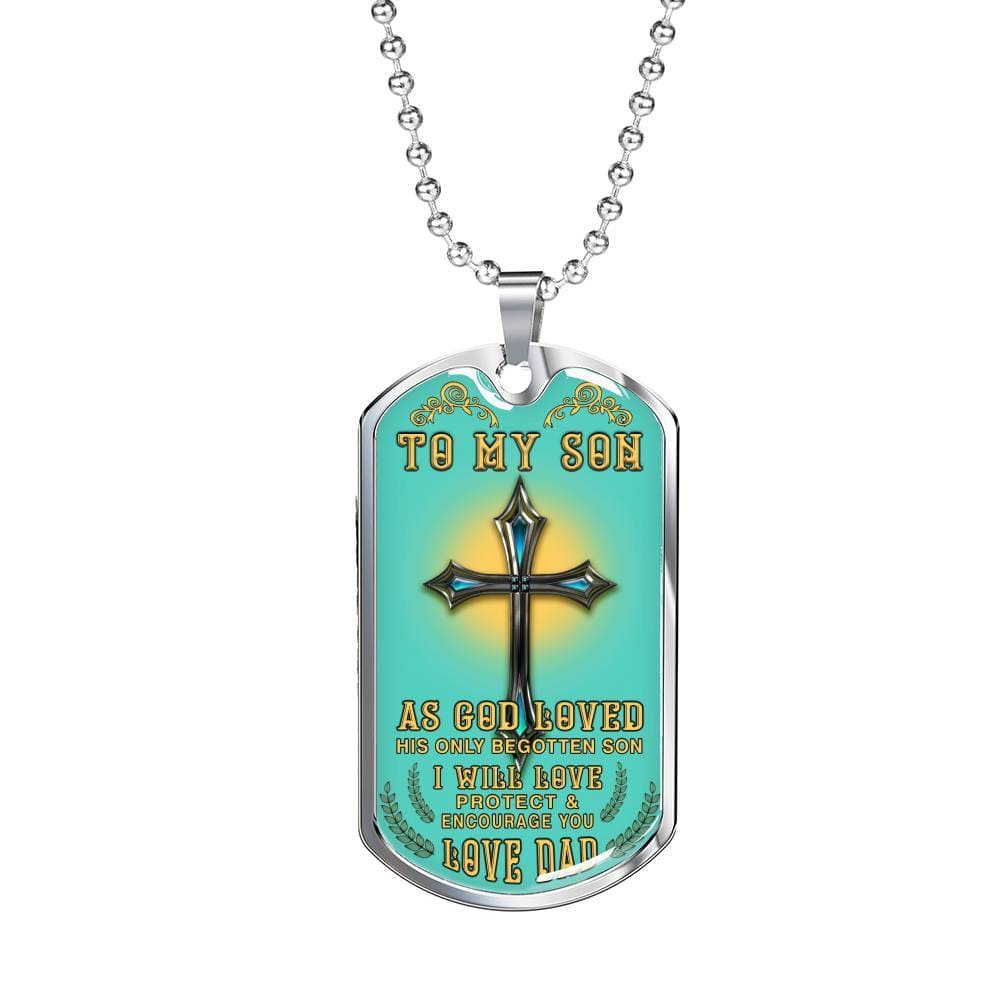 To My Son God Love Necklace