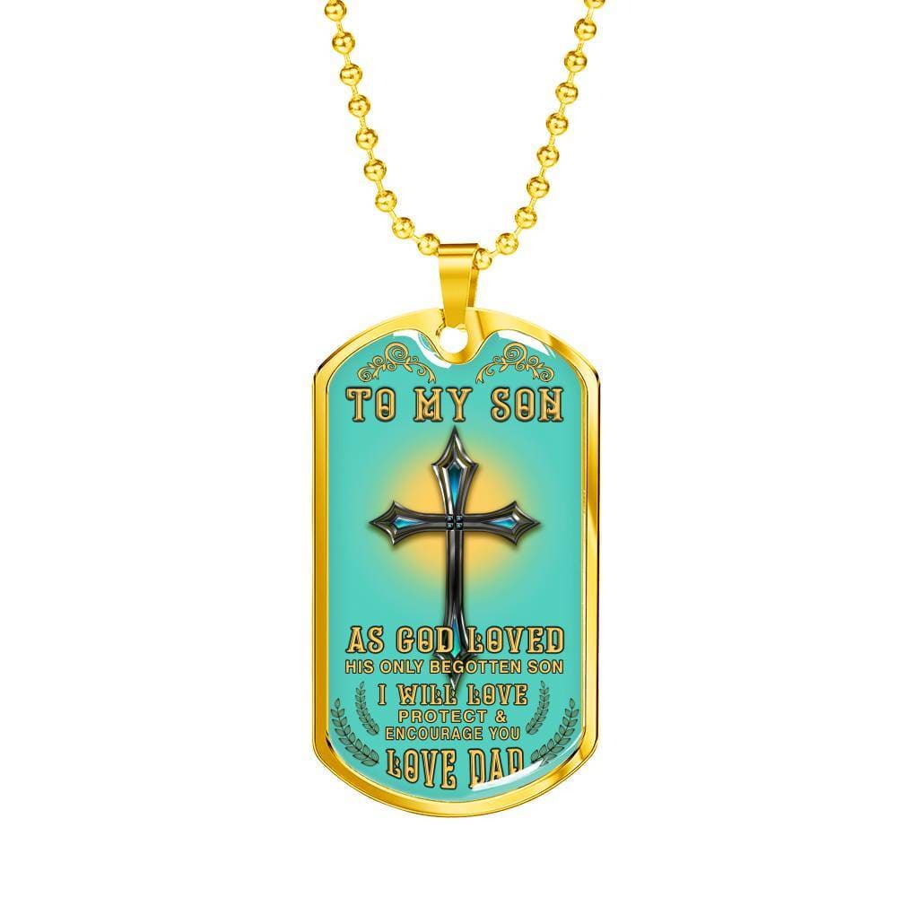 To My Son God Love Necklace