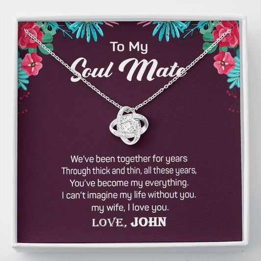 Jewelry "To My Soulmate"  I Can't Imagine My  Life Without You Custom Necklace