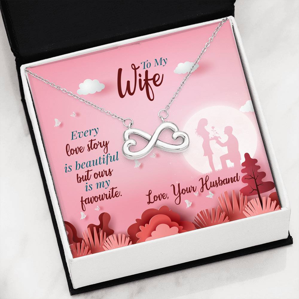 "To My Wife Love You Always & Forever" Infinity Love Necklace