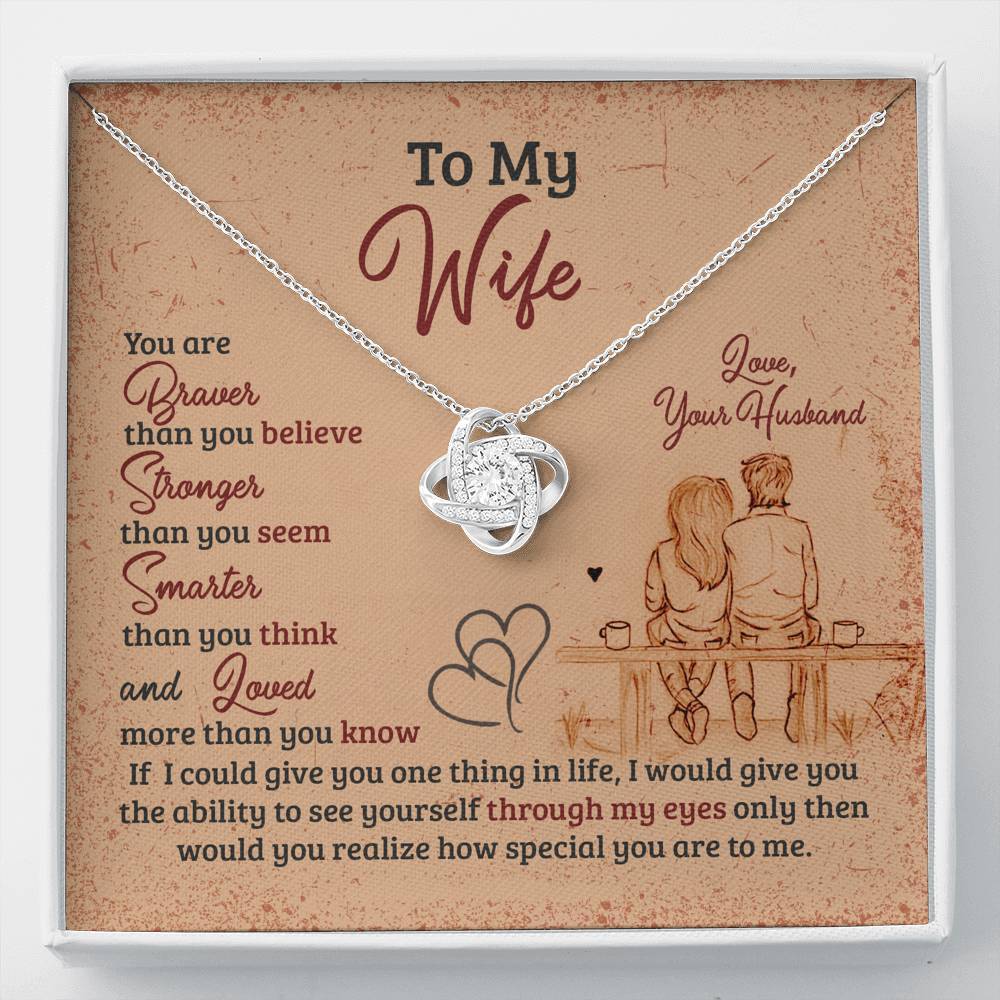 Jewelry 14K White Gold Finish To My Wife Necklace- You Are Special To Me