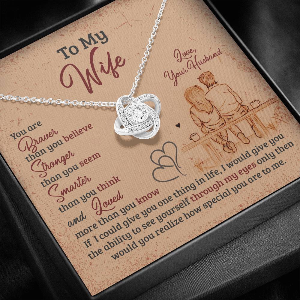 Jewelry 14K White Gold Finish To My Wife Necklace- You Are Special To Me