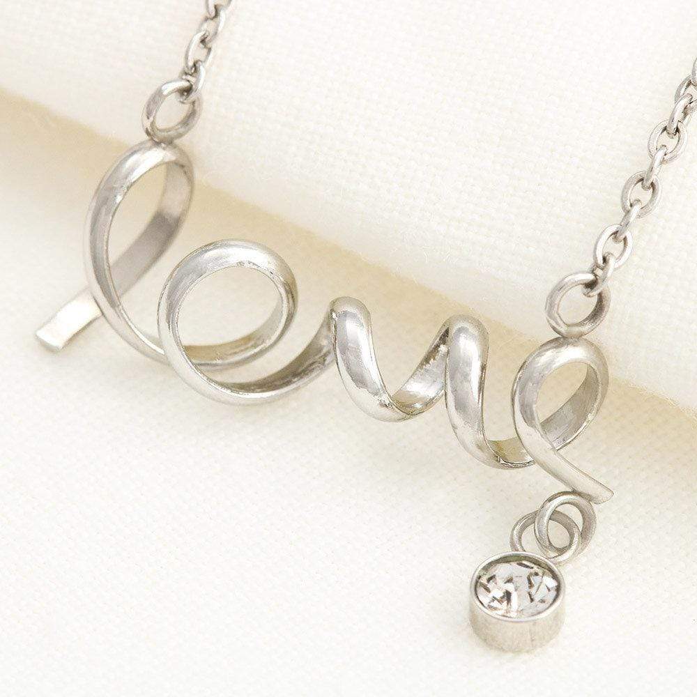 "To My Wife There Is Nothing Wonderful As Your Love " Custom Love Necklace