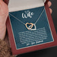 Jewelry To My Wife Two Heart Necklace With Message Card