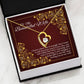 "To My Wife You Are The Best Gift Given By God To Me" 18k Gold Finish Necklace