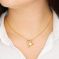 "To My Wife You Are The Best Gift Given By God To Me" 18k Gold Finish Necklace