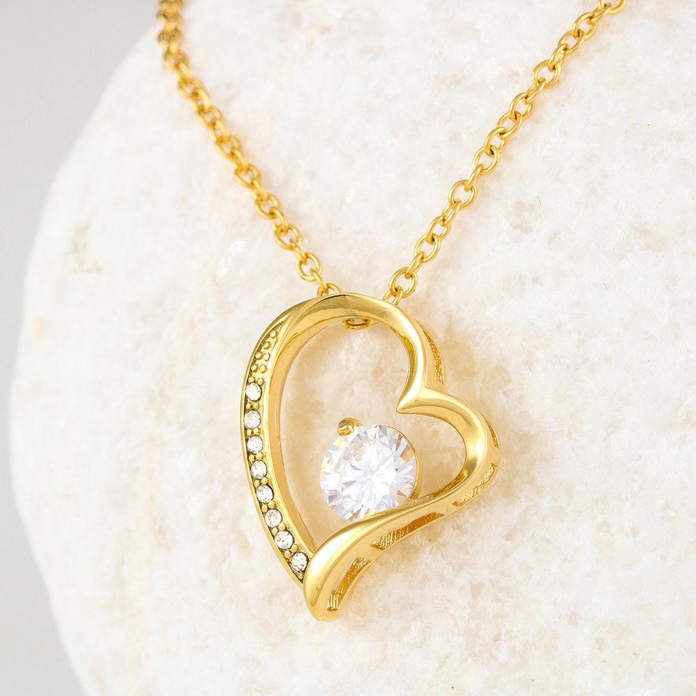 "To My Wife You Are The Best Gift Given By God To Me" 18k Gold Finish Necklace