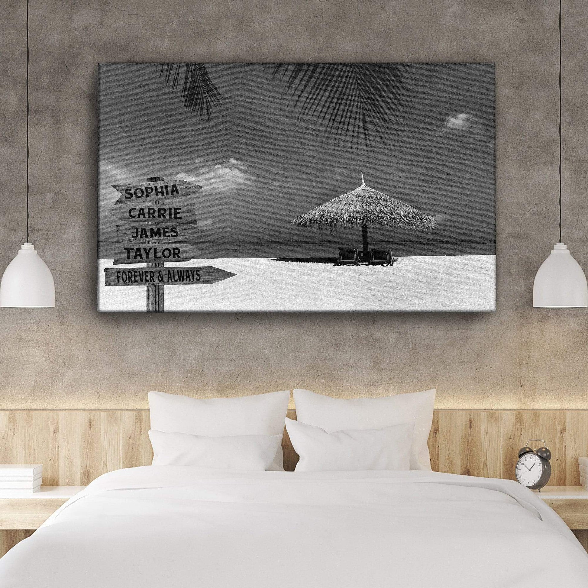 Maldives Beach Custom Premium Canvas With Multi Names