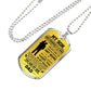 "You Are My Son Love You Forever" Military Necklace